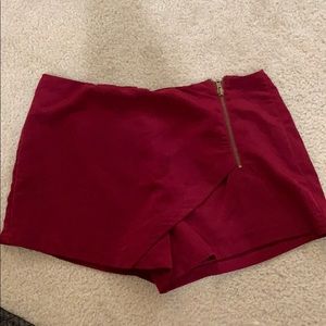 Burgundy colored skort!